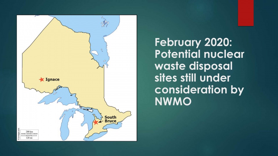Nuclear Waste In Northwestern Ontario - presentation slide image